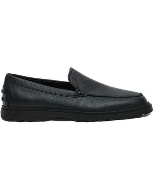 Tod's Blaue Lederslipper Hybridsohle - Schwarz