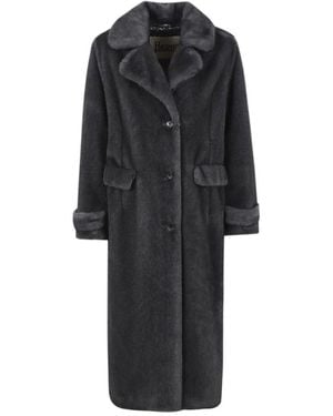 Herno Faux Fur Coat - Schwarz