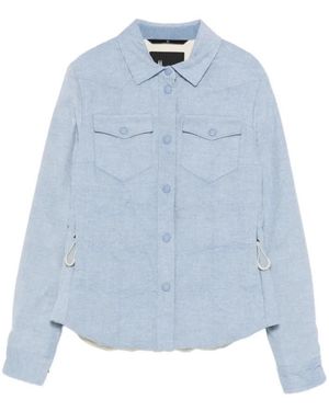 Moncler Jassen ,Blauw ,Denim Denim Jack Met Borstzak