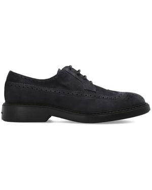 Hogan Laced Shoes - Black