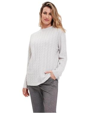 Alpha Studio Round-Neck Knitwear - Gris