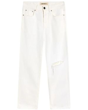Semicouture Cropped Jeans - Blanco