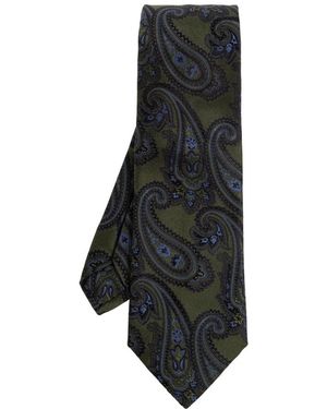 Etro Paisley Seidenkrawatte - Schwarz