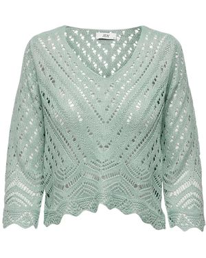 Jacqueline De Yong Round-Neck Knitwear - Verde