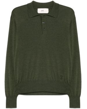 Ami Paris Polo Shirts - Green