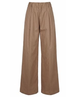 Semicouture Broeken ,Bruin ,Wijde Broek