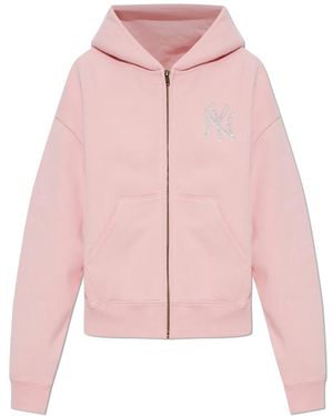 Sporty & Rich New York Yankees Rits Sweatshirt - Roze