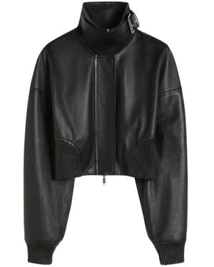 Sportmax Leather Jassen - Zwart