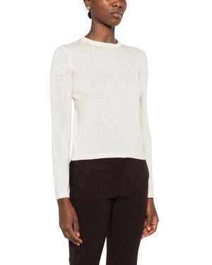 Max Mara Round-Neck Knitwear - Blanc