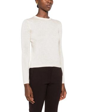 Max Mara Viscose Garen Trui - Wit