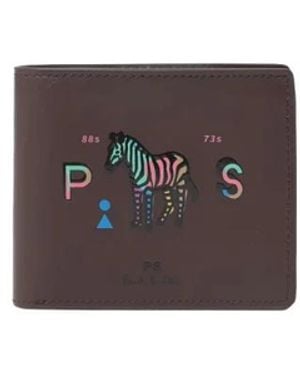 Paul Smith Zebra Portemonnaie Mit Münzfach - Braun