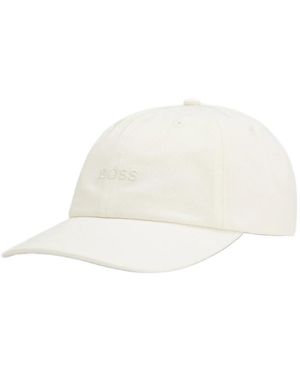 HUGO Baumwoll-Twill-Cap Mit Gesticktem Logo - Weiß