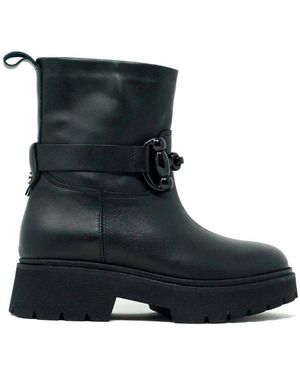 Janet & Janet Damen Leder Stiefelette - Blau