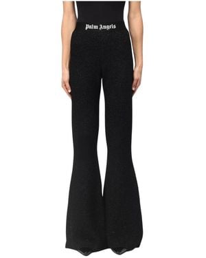 Palm Angels Wide Trousers - Zwart
