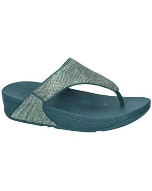 Fitflop Schoenen ,Groen ,Katoen Lulu Shimmerglitz Teen-Post Sandalen