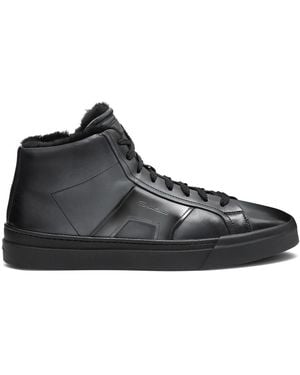 Santoni Double Buckle Sneaker - Schwarz