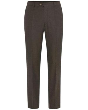 Oscar Jacobson Broeken ,Bruin ,Wol Dandy Wool Broeken - Grijs
