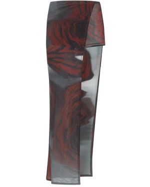 Jean Paul Gaultier Bunte Stilvolle Rock Aw25 - Braun