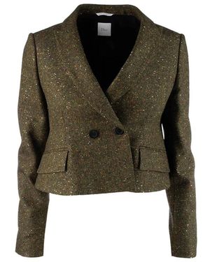 Dior Cropped Fitted Jacket - Groen