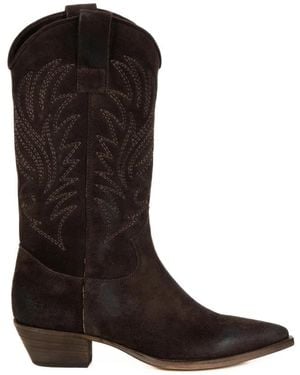 Lemarè Cowboy & Biker Boots - Brown