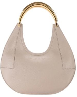 Elisabetta Franchi Tassen ,Grijs ,Leer Hobo Tas