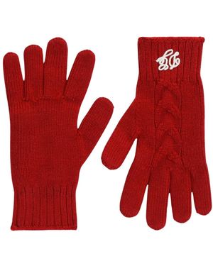 Dolce & Gabbana Accessoires ,Rood ,R2254 Gebreide Handschoenen
