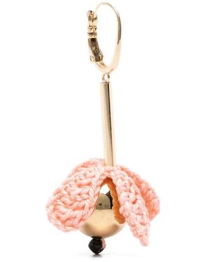 La DoubleJ Accessoires ,Veelkleurig ,Ear 0075 Bra 010Soli Pi 01 Oorbellen - Roze