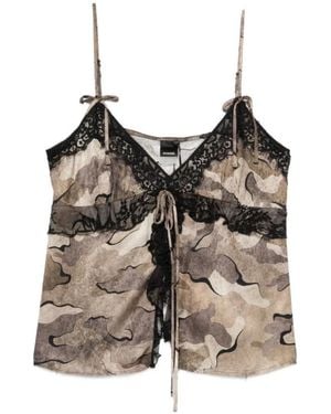 Pinko Sleeveless Tops - Brown
