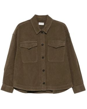 TRUE AVENUE Cord Shirt Jacke - Grün