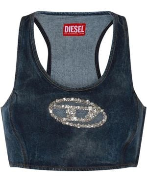 DIESEL Sleeveless Tops - Bleu