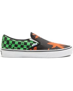 Vans Trainers Checkerboard Print - Green