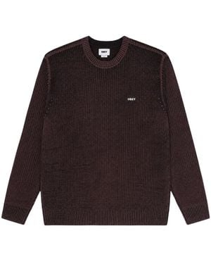 Obey Round-Neck Knitwear - Marrón