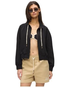 KARL LAGERFELD Sport-Stijl Jas Met Logo-Accenten - Zwart