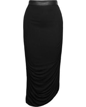 Envelope Midi Skirts - Black