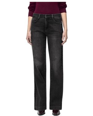 M·a·c Weite Bein Stretch Denim Jeans - Schwarz