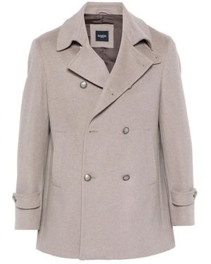 Barba Napoli Double-Breasted Coats - Grigio
