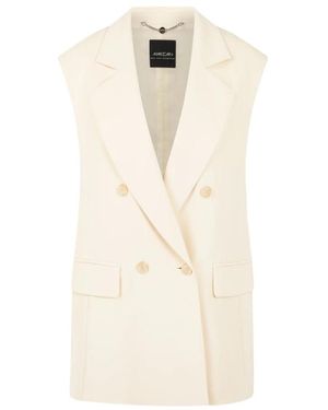 Marc Cain Lange Blazer Vest - Naturel