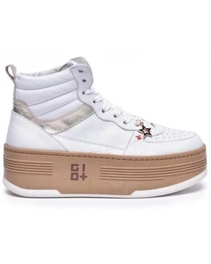 GIO+ Basketball Keil Sneakers Aus Leder - Weiß