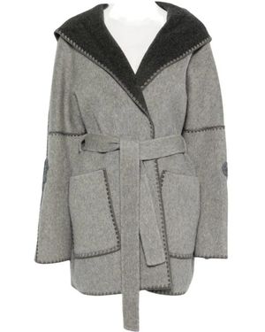 Ermanno Scervino Mantel Met Ceintuur - Grijs