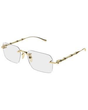 Gucci Rechthoekig Metalen Optisch Montuur - Metallic