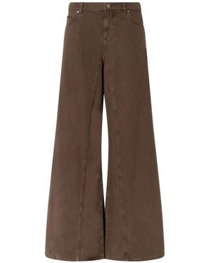 Pinko Winona Wide Leg Bull Slegato - Bruin