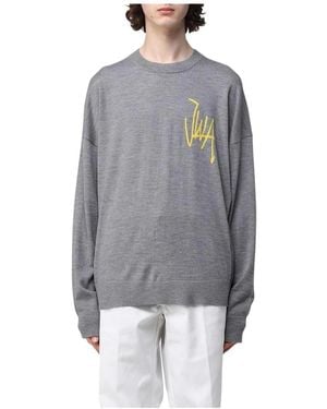 JW Anderson Round-Neck Knitwear - Gray