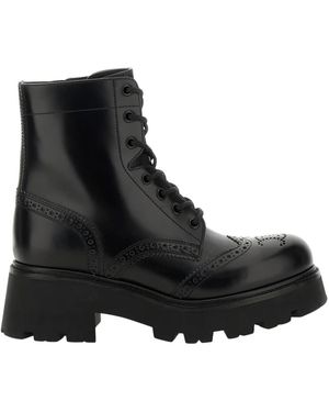 Celine Lace-Up Boots - Negro