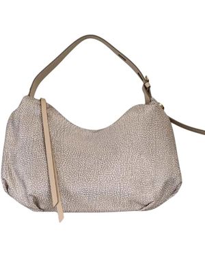 Borbonese Tassen ,Grijs ,Leer Prive Hobo Bag Medium