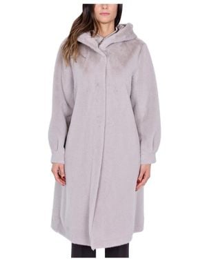 Marella Jassen ,Lange Faux Fur Jas - Paars