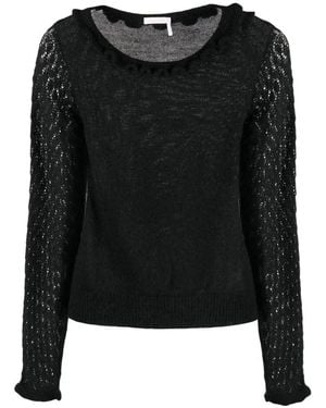 See By Chloé Round-Neck Knitwear - Black