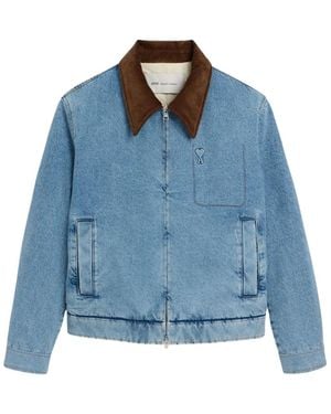 Ami Paris De Coeur Zipped Jacket - Blau