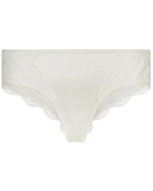 Dolce & Gabbana Satijnen Slip Met Kanten Rand - Wit