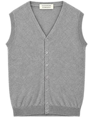 Cashmere Company V-Neck Knitwear - Grigio