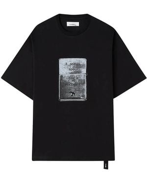 シャツ OAMC Oversized GEO Short Sleeve Shirt Black 23E28OAU40COTOA0 Shirt New Loose Men's Short-sleeved Shirt Casual Black Tops